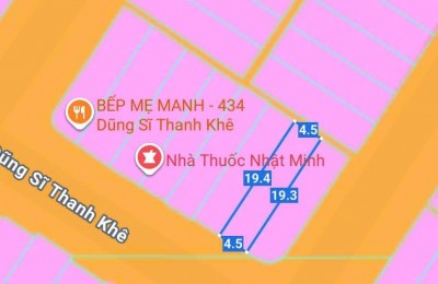 BÁN ĐẤT TIỀN DŨNG SĨ THANH KHÊ - SÁT BIỂN  - CÁCH BIỂN CHỈ 150M